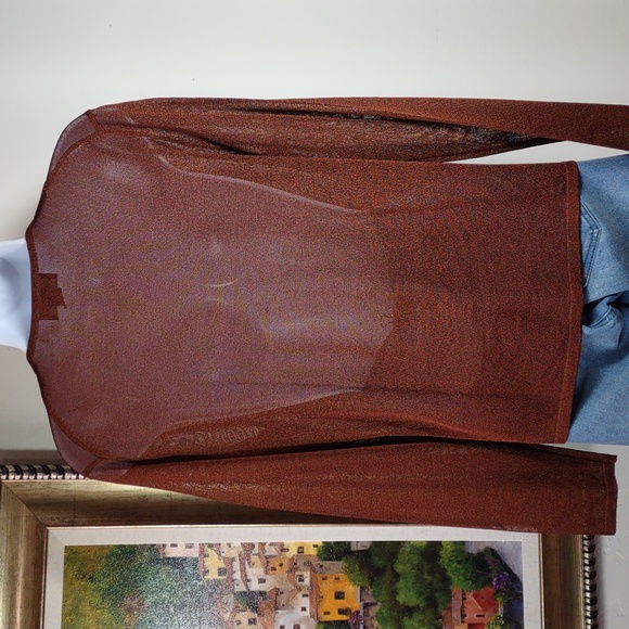 Anne Klein Il Sheer Rayon Mesh Top - Picture 4 of 6